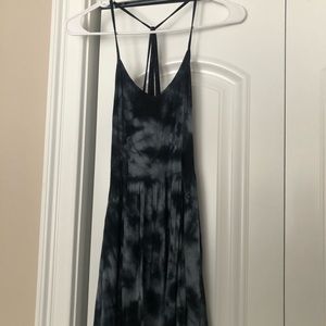 blue tie dye racerback dress